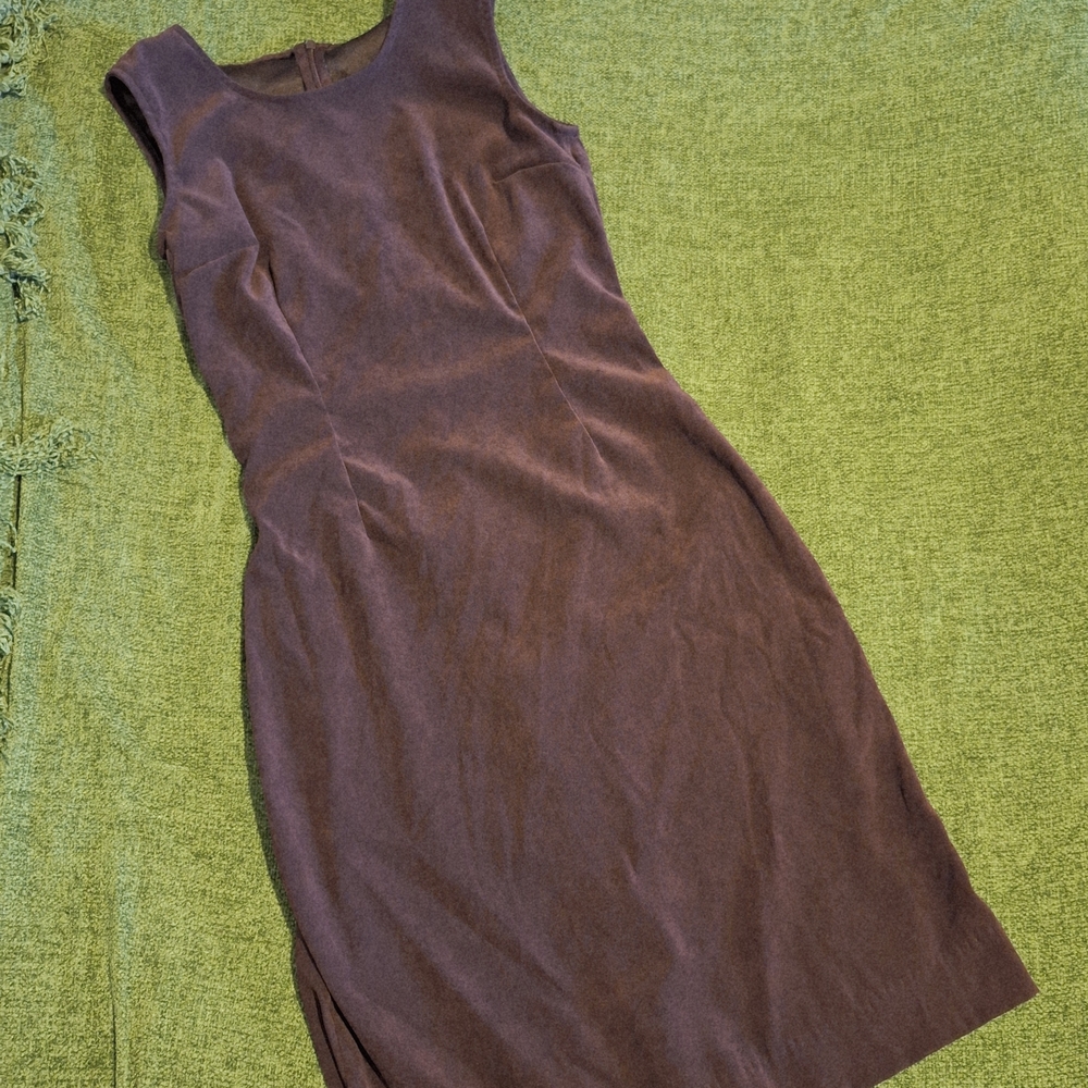 Vintage Purple Velvet Midi Dress